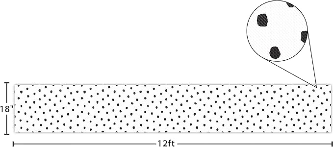 Teacher Created Resources Fun Size Black Painted Dots on White Better Than Paper Bulletin Board Roll (TCR77419)