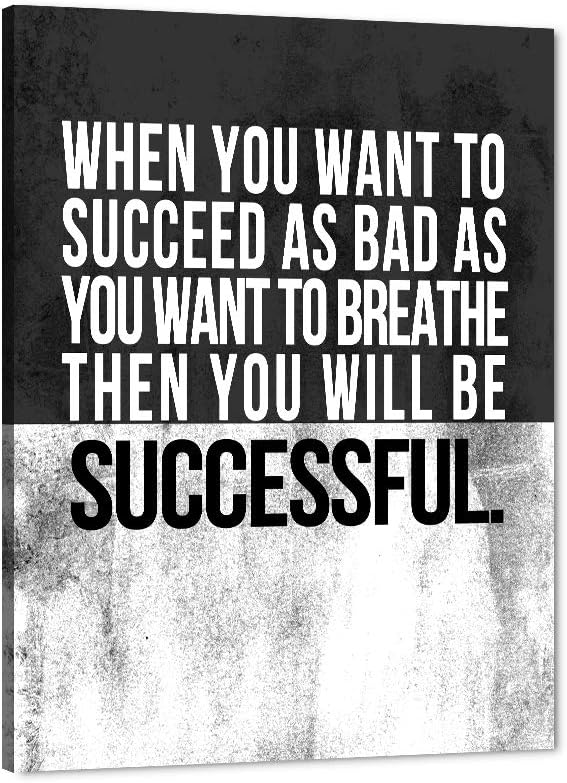 Large Wooden Framed Inspirational Motivational Wall Art Giclee Canvas Art Print Contemporary Positive Quotes Art Print for Living Room Classroom Decor Gallery Wrapped Easy to Hang-18”Wx24”H