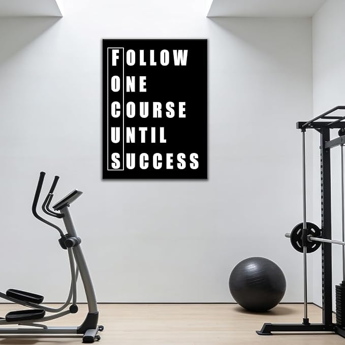 Inspirational Canvas Wall Art Motivational Poster Print for Home Positive Quotes Wall Decor Modern Inspiring Picture Painting Artwork for Bedroom Gym Office Stretched and Framed [18''W x 24''H]