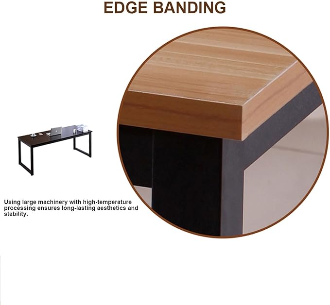 Modern Simple Computer Desk Gaming Writing Work from Home Study Desk Large Legroom,Sturdy Metal Frame,Home Office Desk for Bedroom,for Writing,Executive,Study,Work(D2,55 L x 23.6" W(140x60cm))