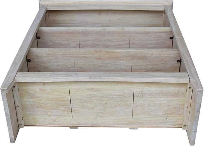 International Concepts Shaker Bookcase, 36-Inch High, Solid Parawood, Unfinished