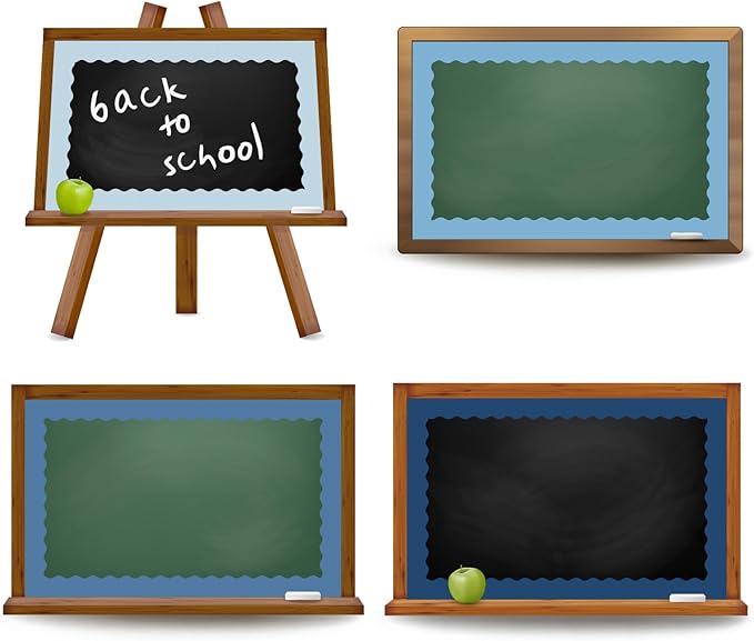Whaline 65.6ft Summer Blue Bulletin Board Borders 4 Rolls Blue Series Die-Cut Board Trim for School Classroom Office Chalkboard
