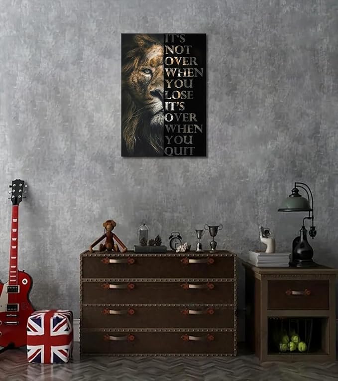 Novatique Inspirational Wall Art Motivational Office Wall Art Motivational Poster Wall Decor Success Quotes Painting for Living Room Bedroom,12 x 16inch