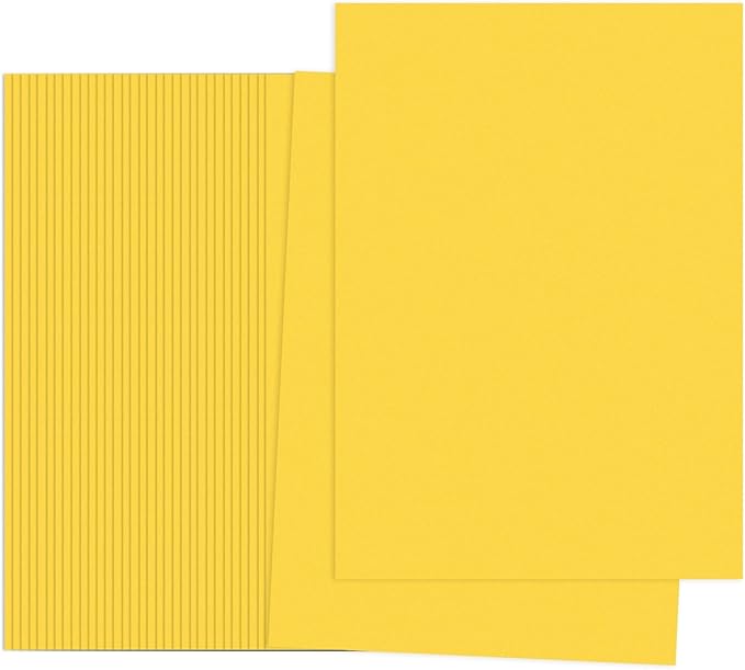 PATIKIL Golden Yellow Colored Copy Paper, 100 Sheets 11.7x8.3 A4 19lb/70gsm Double Sided Colorful Print Paper Bulk Sheet DIY Craft Art Projects Supplies for Printer Origami