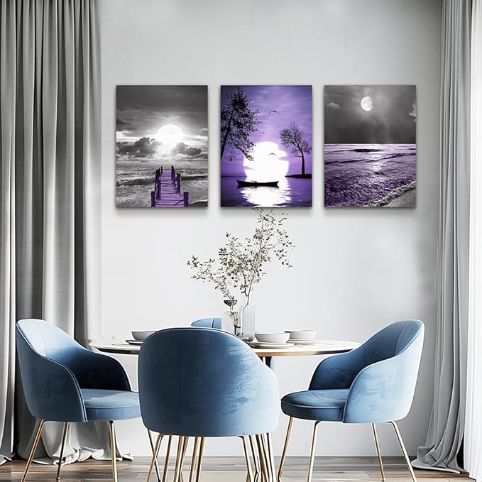 Black and white scenery yellow sunflower Canvas Prints Wall Art for Living Room kitchen Wall Artworks Bedroom Decoration, 3 piece Home bathroom Wall decor posters flowers Pictures wall painting
