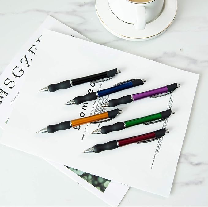 MiSiBao Retractable Ballpoint Pens Black Ink 1mm Medium Point Work Pen Smooth Writing for Men Women Office Business(12 count+4refills)