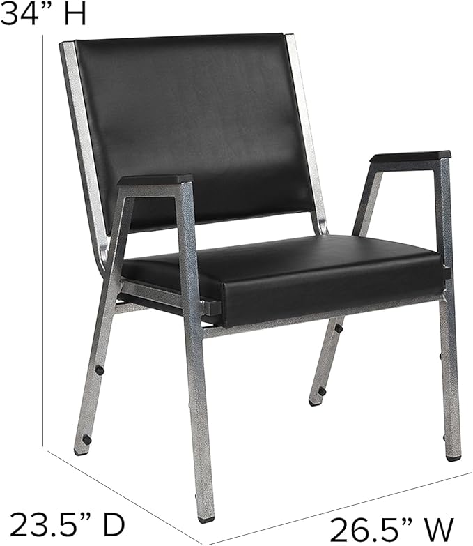 Flash Furniture Vinyl Bariatric Medical Chair, Black (XU604436701BKVY)