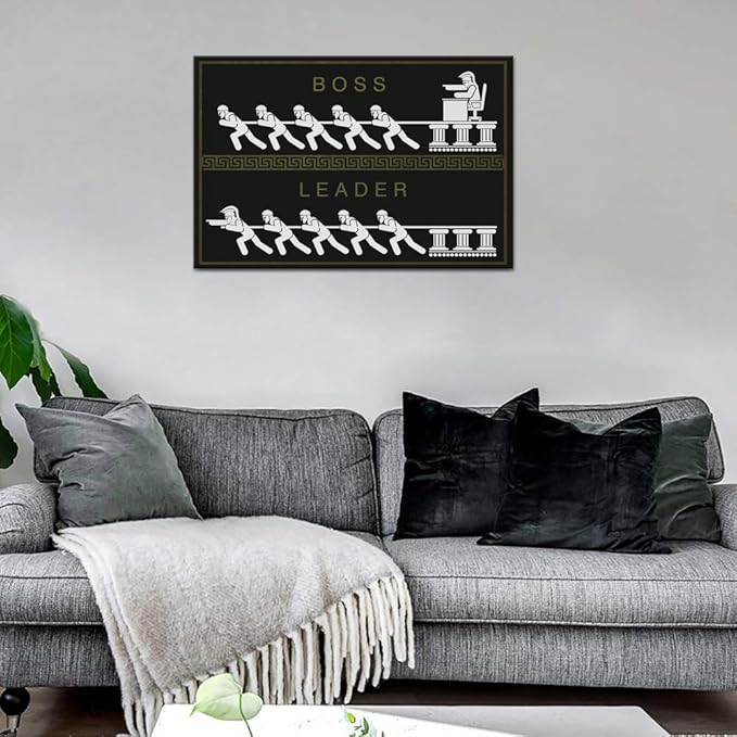 Yatsen Bridge Modern Entrepreneur Motivational Wall Art Leader and Boss Inspirational Canvas Artwork Leadership Inspiring Quote Painting Easy to Hang for Home Office Decor - 12''Hx16''W