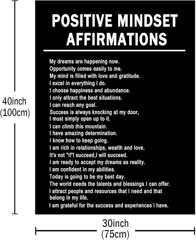 Motivational Wall Poster Decor Inspirational Canvas Wall Art Positive Entrepreneur Quotes Picture Print for Modern Home Living Room Bedroom Office Gallery Framed Decoration Artwork [30''Wx 40''H]