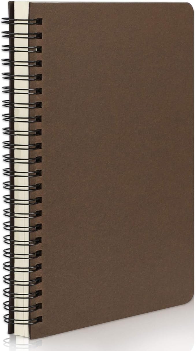 EUSOAR Hardcover Spiral Lined Notebook, A5 1pack 5.5"X8.3" 160 Pages College Ruled Travel Writing Notebooks Journal, Memo Notepad Sketchbook, Students Office Business Subject Diary Book Journal
