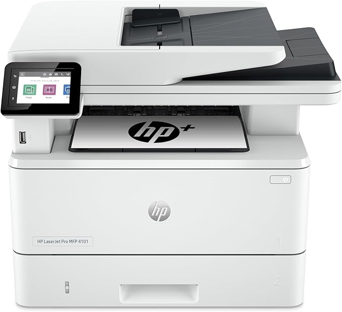 HP LaserJet Pro MFP 4101fdne Black & White Monochrome Printer with HP+ Smart Office Features and Fax
