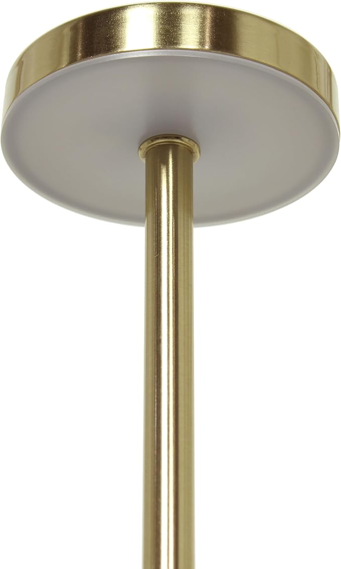 Simple Designs LD1083-GLD 12.75" Mushroom Magic Disc Dimming & Rechargeable Cordless 4-Way Touch Sensor Stick Desk Lamp, Gold