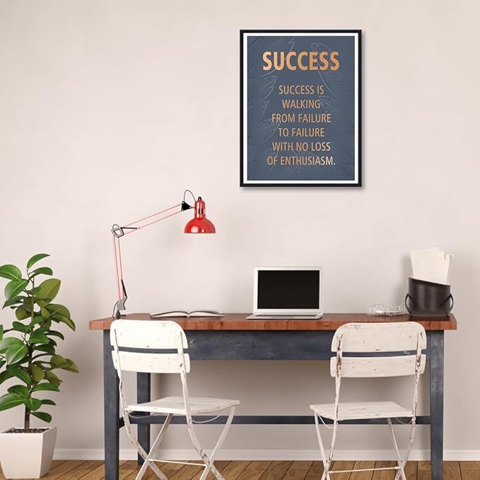 Novatique Motivational Wall Art Office Wall Decor Inspirational Wall Art Motivational Picture Canvas Print for Bedroom Ready to Hang,12 x 16inch