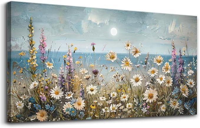 KELIYUAN Large Canvas Wall Decor For Living Room Farmhouse Wall Art For Bedroom Office Decorations Abstract Paintings Flowers Landscape Artwork Pictures Restaurant Home Decor Ready to Hang 30x60In