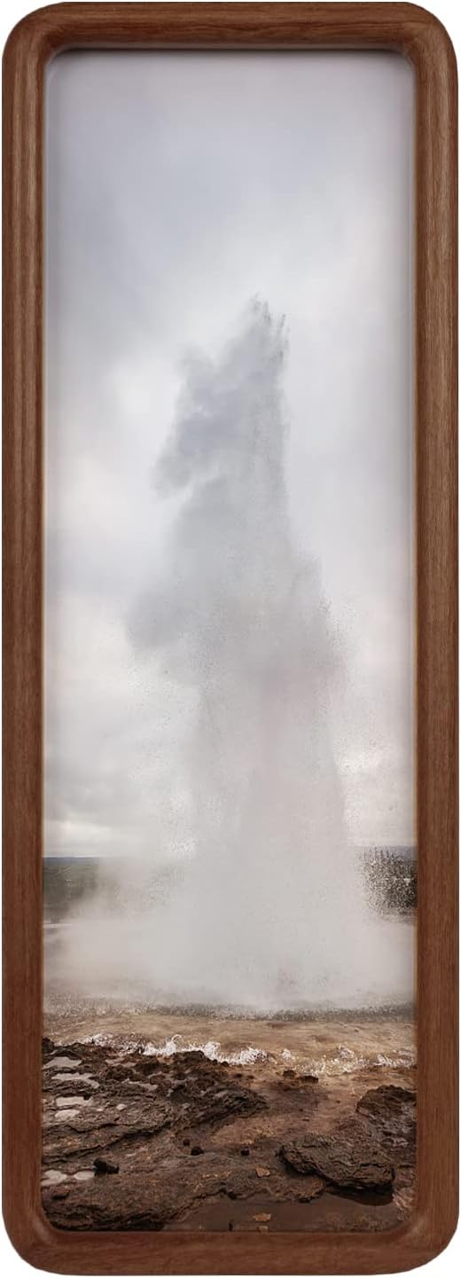 Hans 4"x12" Frames Collage Photo Frame Single Mat with Six 1.5x2.5 Openings and Satin Solid Frame Horizontal or Vertical(6 Openings)