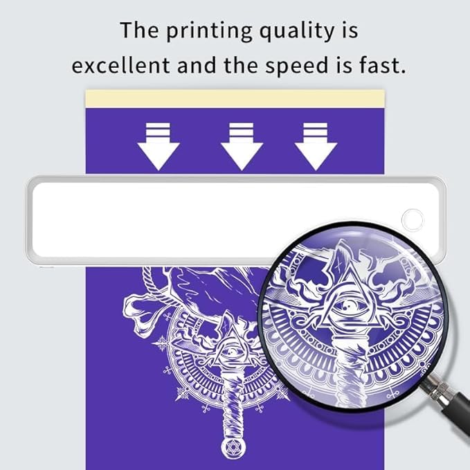 Portable Thermal Printer Wireless for Travel, Bluetooth Inkless Tattoo Stencil Printer, Supports 8.5x11 US Letter, Compatible with iOS, Android, Mac, Windows,Home,Office
