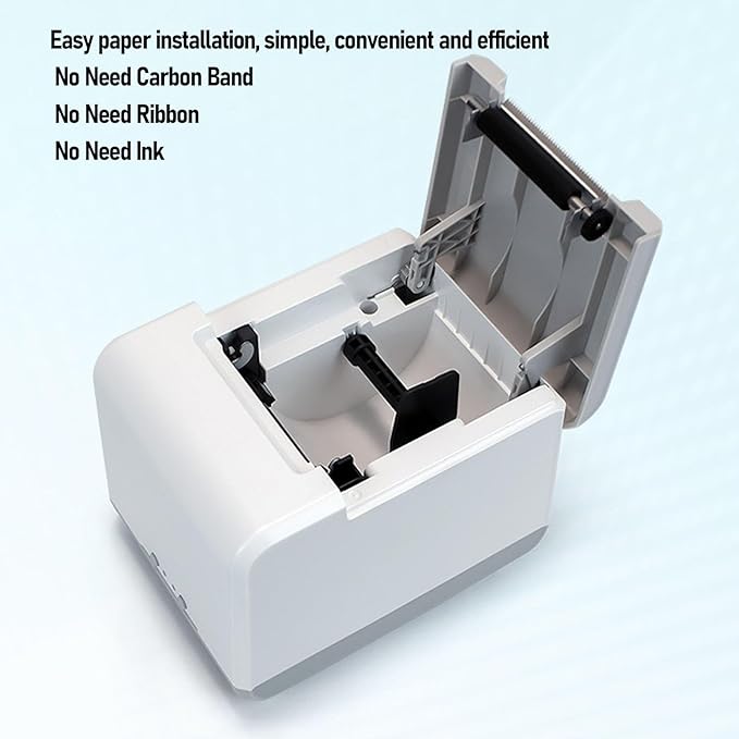 Hyuduo Thermal Label Printer 3 Connection Options Customizable Printing with USB Ideal for Home Office Business Use and on The go Compatible with Multiple Systems (US Plug)