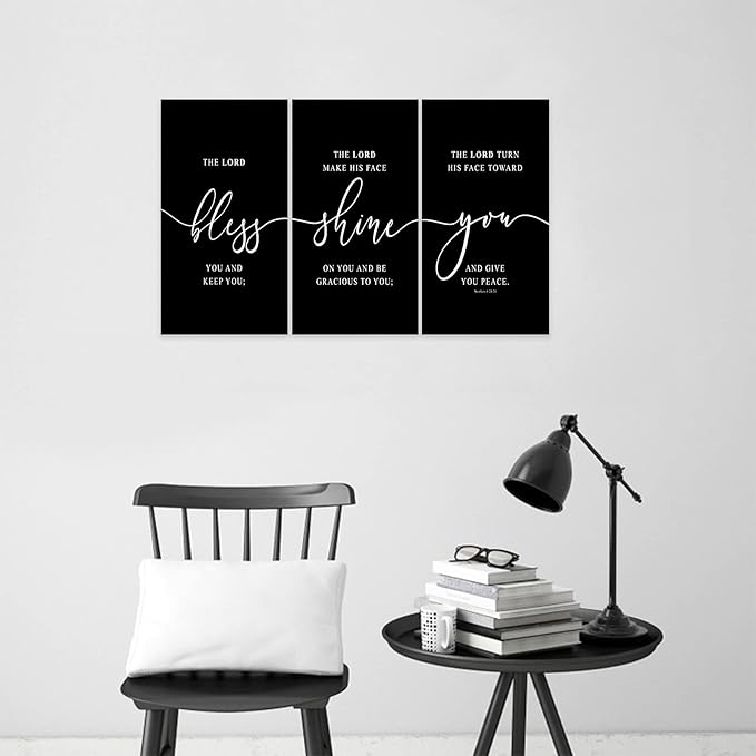 Office Wall Art - 3 Panel Motivational Canvas for Home Decor, Inspirational Quotes, Positive Entrepreneur Words Poster Frame for Company, 12"x18"x3Pcs