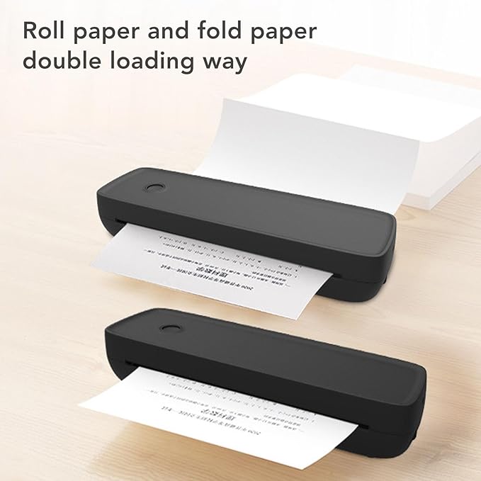 Bewinner A4 Portable Printer for Travel, Cordless Thermal Printer 200dpi Resolution,Bluetooth Inkless Printing Machine for Smartphone, Office, Home, School