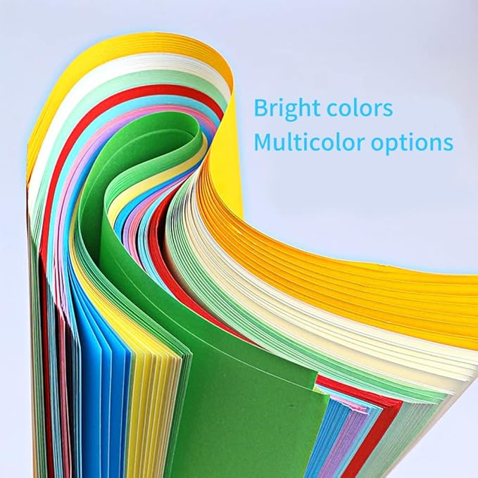 A4 Color Copy Paper - 100 Sheets - 70 GSM - 210 x 297 mm or 8.3 x 11.7 Inches - Multi Color Media for Printing Writing and Arts - Suitable for Printers and Copiers (10 Colors Mix)