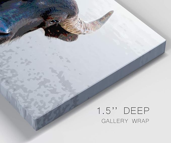 Landscape Wall Art Premium Gallery Wrapped Canvas Abstract Ocean Forest Modern Artwork Decoration for Living Room Kitchen Bathroom Office, Ready to Hang