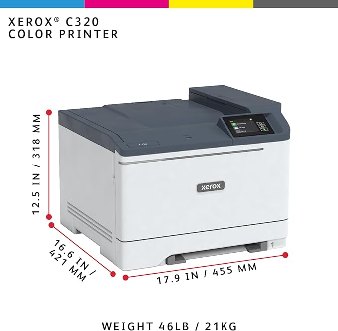 Xerox C320dni Wireless Printer - 35ppm Color Laser Printer with Automatic 2-Sided Printing, Home, Office or Small Business Use