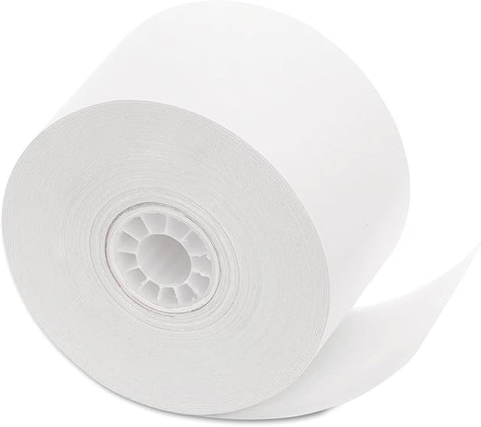 PM Company 18990 Single Ply Cash Register/POS Rolls, 1 3/4-Inch x 150 ft., White, 10/Pack