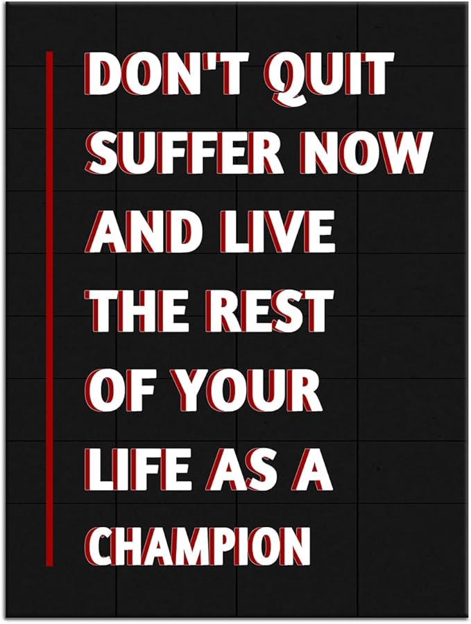 Motivational Canvas Wall Art Home Decor Inspirational Champion Entrepreneur Quotes Poster Positive Picture Print Artwork for Bedroom Workplace Wall Decoration Stretched and Framed [18''Hx24''W]