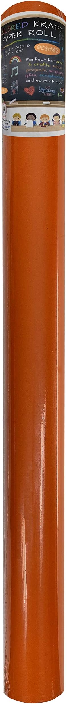 uBoxes Colored Kraft Paper Roll 25.7" X 82' Orange