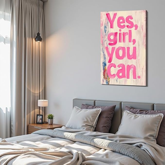 Home Wall Decor Inspirational Framed Canvas Wall Art Motivational Quotes for Office Bedroom Living Room Gym Dorm Man Cave Made in USA