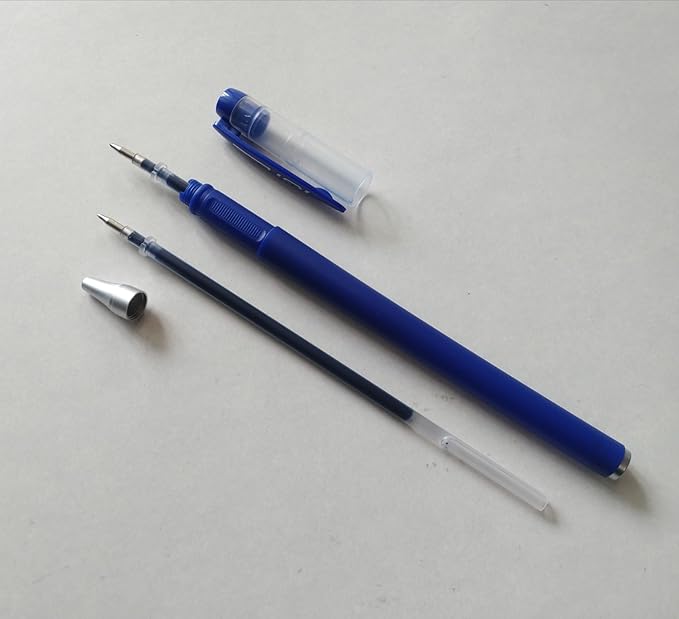 Blue Pens and 0.5mm Pen Refill,Gel Pen Ink Refills Set Kit, 20 Pcs Blue Ink Pen Refills with 3 Gel Pens. (Pen & Refill)