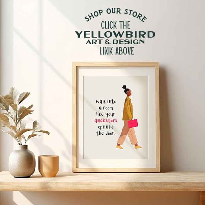 African American Womens Office Decor - Black Girl Wall Art - Black Woman Inspirational Wall Art - Boss lady African American Wall Decor - positive Quotes Wall Decor - Motivational poster 8x10