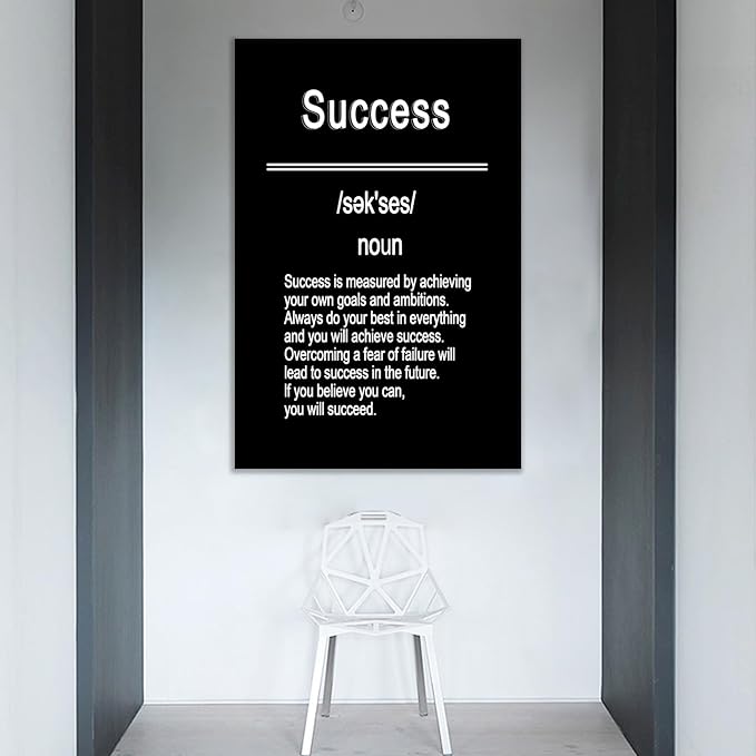 Motivational Wall Art Inspirational Entrepreneur Quotes Poster Print on Canvas Modern Positive Picture Painting Artwork for Teen Room Living Room Office Wall Decoration Ready to Hang [24''Wx36''H]