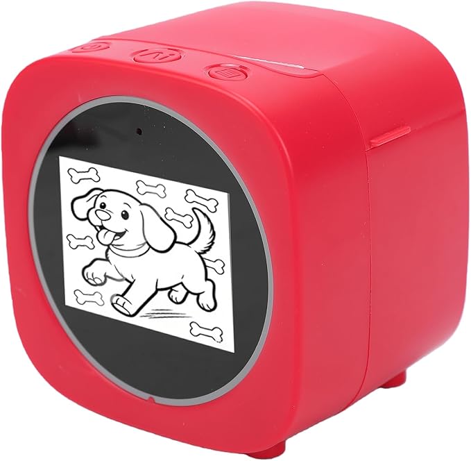 AI Voice Sticker Printer, 2.4 Inch Screen Portable Thermal Label Printer Supports Phone Connection AI Voice Control for Home Office Study