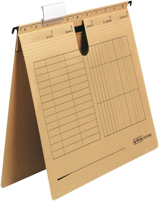 Herlitz Punched Suspension File Beige Pack of 25