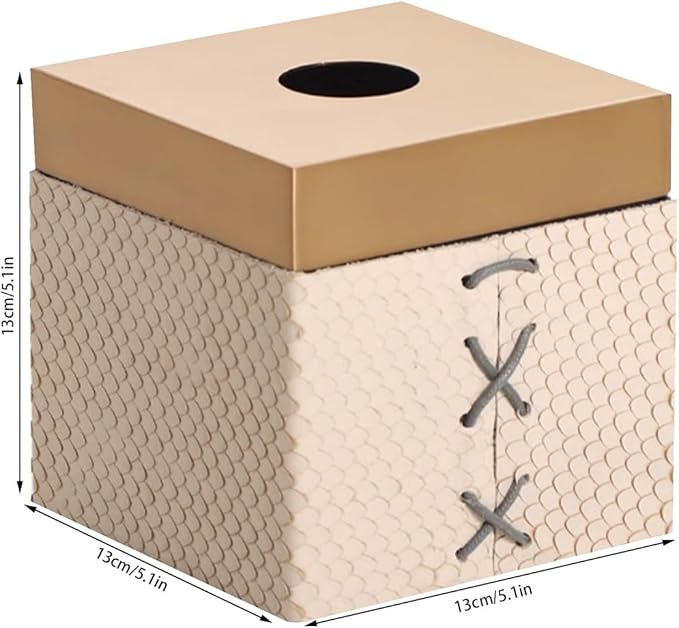 Stylish Tissue Box Toilet Paper Box Cover Rectangular Tissue Holder and Multifunctional Tissue Box for Bathroom Dressers Office Home Decor Modern Tissue Box (Color : White, Size : C) (Brown Multi)