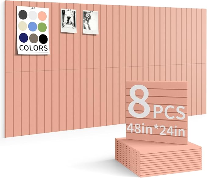 Large Bulletin Board 48"x 24" Cork Boards for Walls, 12 Pack Felt Wall Panels Photo Board, Cork Board for Office Home Pin Board