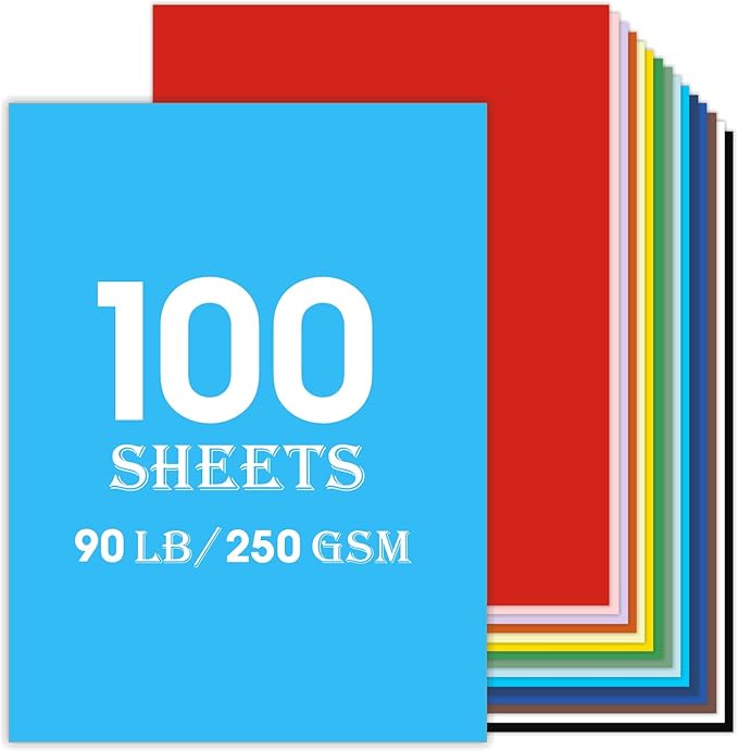 11x17 Large Cardstock A3 Color Paper Colored Card Stock 100 Sheets Multi-Color Poster Paper Sheets 20 Colors 80lb Thick Printer Paper Display Board for Art and Crafts, Exhibits
