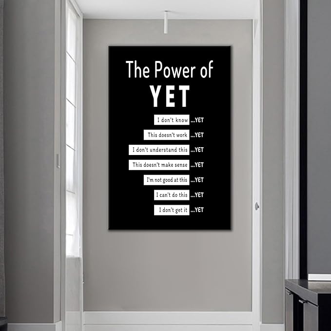 Motivational Wall Art Inspirational Entrepreneur Quotes Picture Painting Canvas Print Positive Theme Quotes Wall Decor Artwork for Home Teens Room Office Teacher Stretched and Framed [18''Wx24''H]