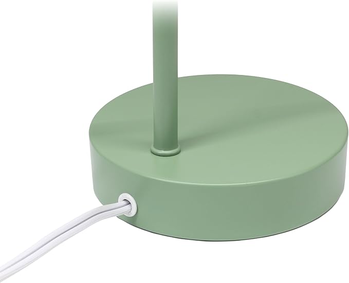 Simple Designs LD1078-SGE 15.2" Sleek Essentials Metal Cone Shade Desk Lamp with Adjustable Shade, for Office, Desk, Nightstand, Dorm, Sage Green