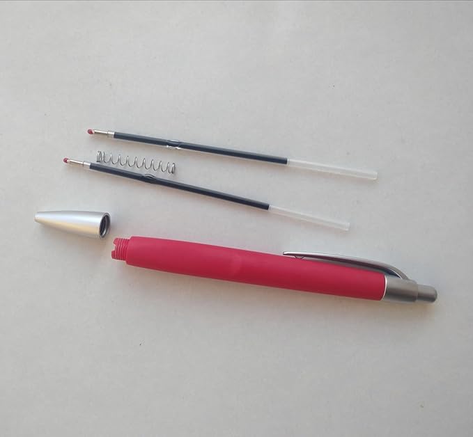 100 Pcs Ball Point Pen Refills Black,1.0mm Ballpoint Pens Refills Used for Retractable Type Ballpoint Pens,Size107 mm/ 4.2 Inch,Send1 Extra Pen,for Office School Supplies (Black)