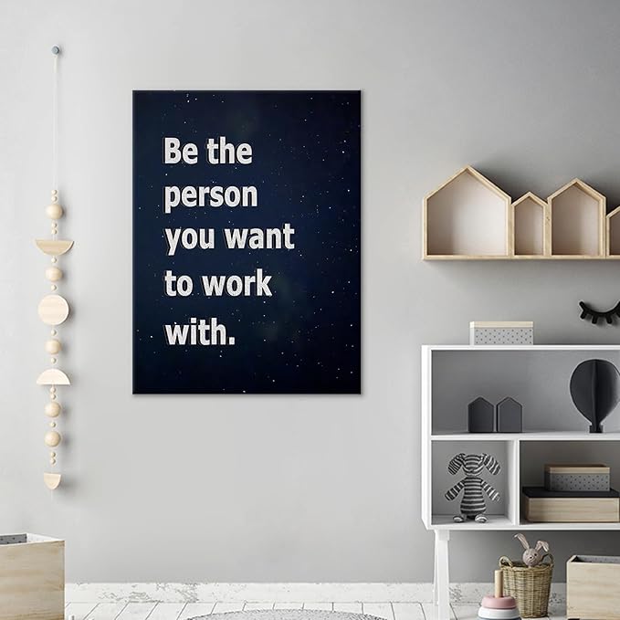 Motivational Canvas Poster Print Wall Art for Men Inspirational Entrepreneur Quotes Picture Painting Wall Decor for Modern Home Bedroom Office Classroom Artwork Stretched and Framed [18''Hx24''W]