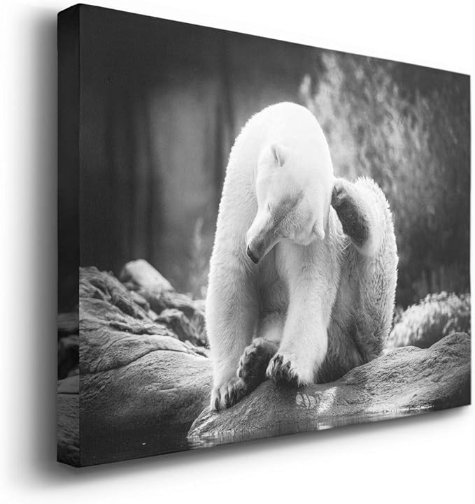 Landscape Wall Art Premium Gallery Wrapped Canvas Abstract Ocean Forest Modern Artwork Decoration for Living Room Kitchen Bathroom Office, Ready to Hang