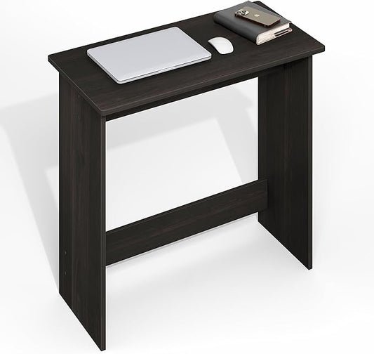 Furinno Simplistic Small Desk, 31.3" Wide Computer Desk, Office Desk with Roundedecorners, Writing Desk, for Home Office, Black Espresso