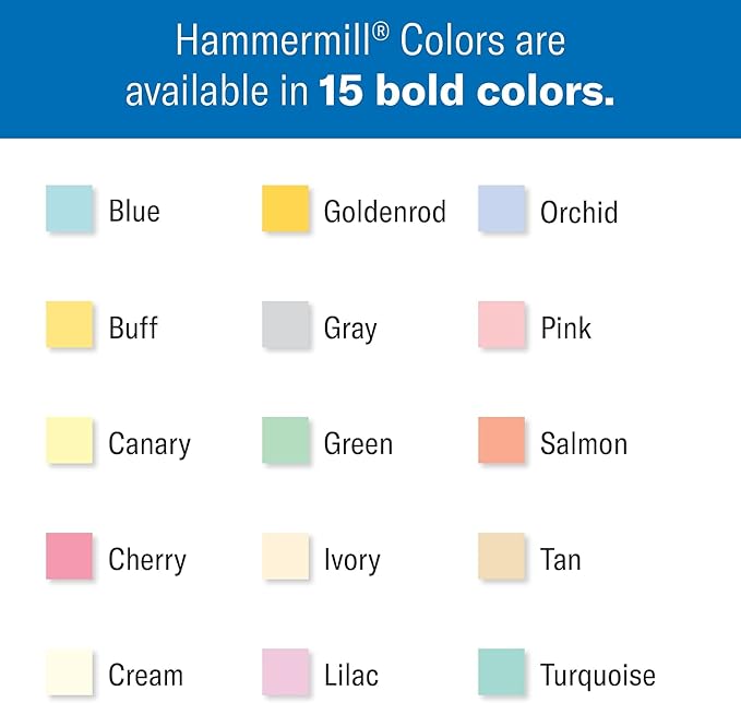 Hammermill 103309CT Recycled Colored Paper, 20lb, 8-1/2 x 11, Blue, 5000 Sheets/Carton