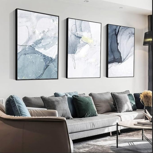 Canvas Framed Wall Art Large Size 24 X 32 Inch X 3 Pieces Of Modern Abstract Simple Posters Prints, Artwork Whether Hanging In The Living room Bedroom Kitchen Office Can Be Aesthetic Wall Decor