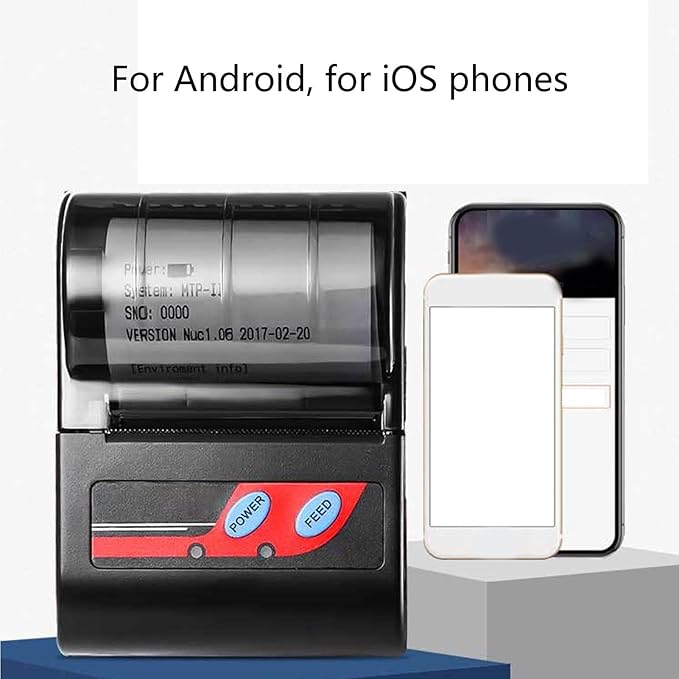 Hilitand Portable Handheld Thermal Receipt Printer 80mm Second Printing Speed with 203dpi Resolution Shipping Label Printer