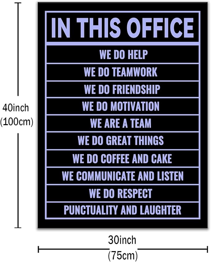 Motivational Canvas Wall Art In This Office Home Decor Large Size Modern Inspirational Entrepreneur Quotes Poster Print Artwork for Living Room Office School Workplace Ready to Hang [30''Wx 40''H]