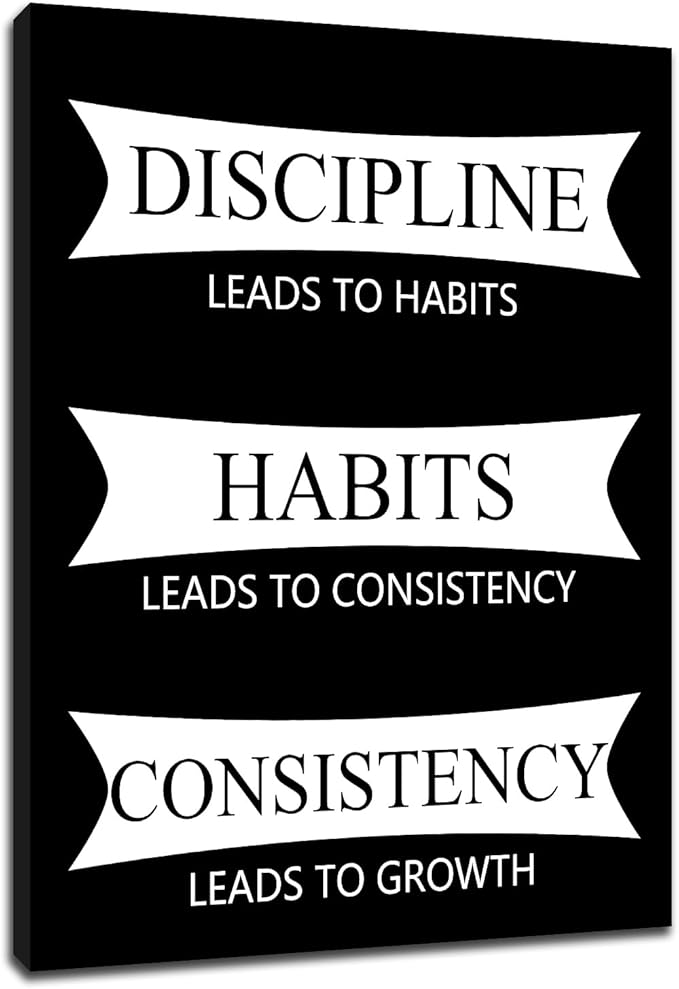 DINGFUN Motivational Wall Art Office Decor Inspirational Entrepreneur Quotes Canvas Positive Poster Painting Artwork for Modern Home Bedroom Study Room Living Room Picture Ready to Hang [18''Wx24''H]