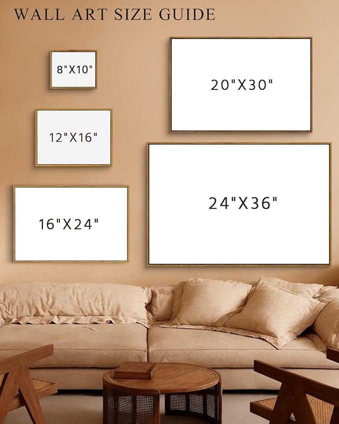 InSimSea Framed Canvas Prints Art Vintage Decor, Rural Scenery Landscape Paintings, Large Prints, Countryside Farmhouse Hanging Wall Decorations for Living Room Dining Room Bedroom, 20"x30"